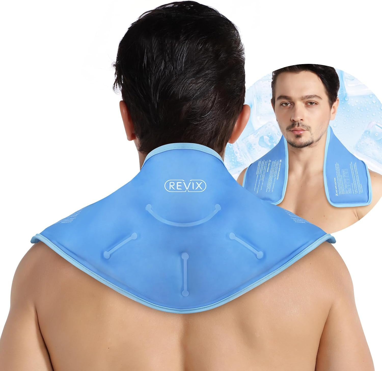 REVIX Neck Ice Pack Wrap – Reusable Hot Cold Gel Pack for Neck and Shoulder