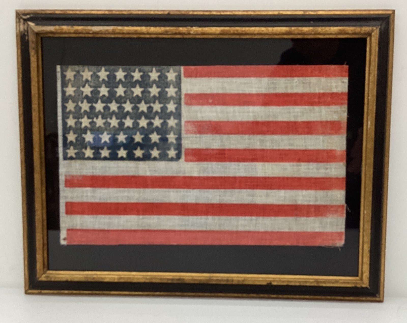 Antique  44 Star Flag circa: 1891 to 1896 Conservation Framed