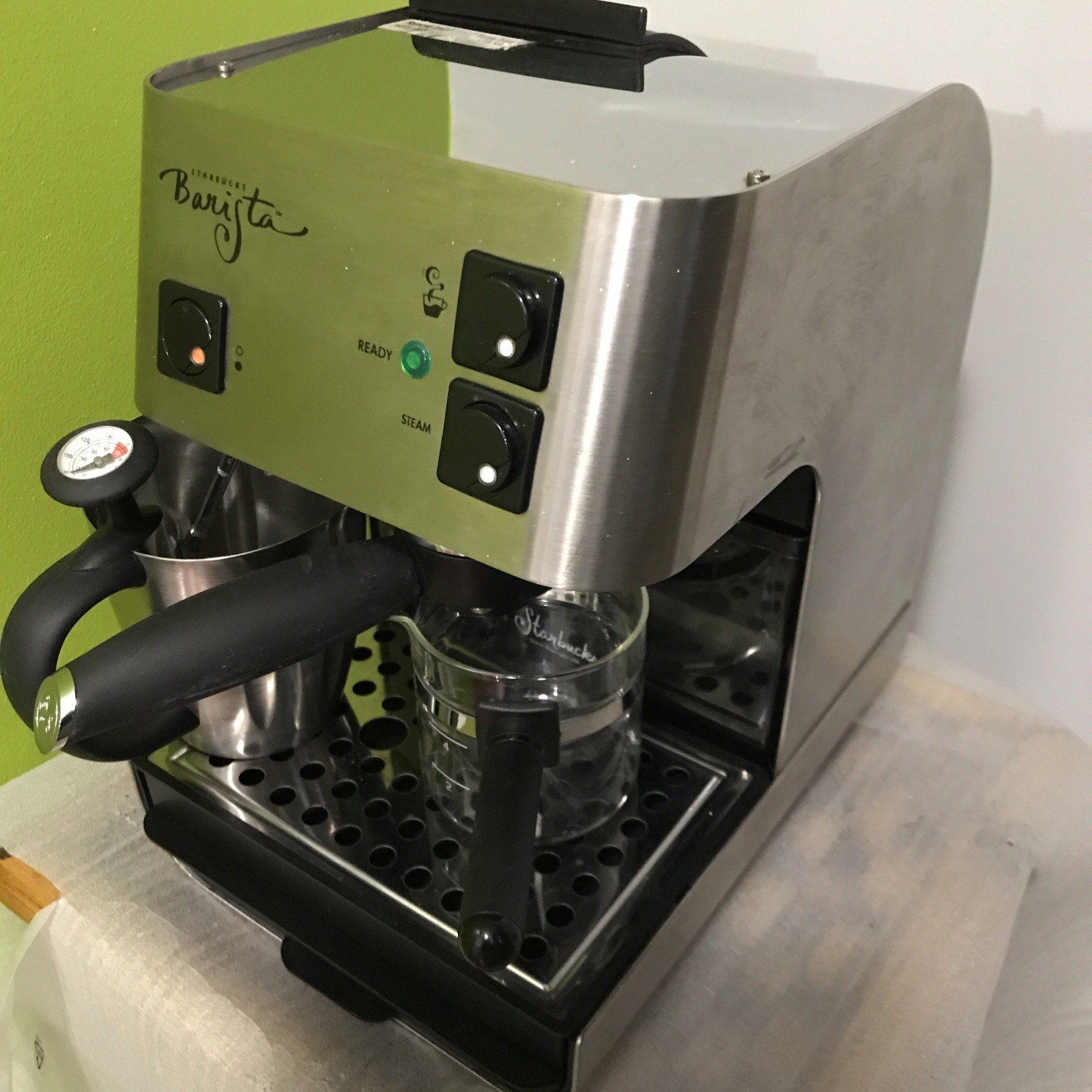 Starbucks Barista Gray Espresso Machine SIN006 Saeco Italy