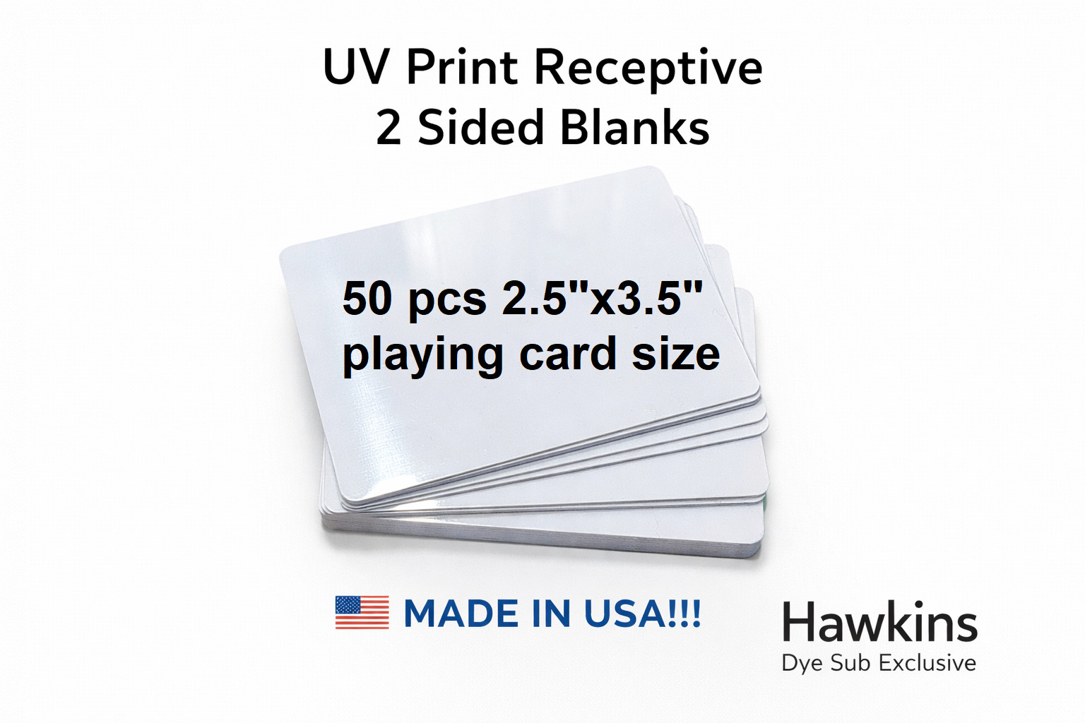 50pcs 2-Sided UV Print Receptive .030