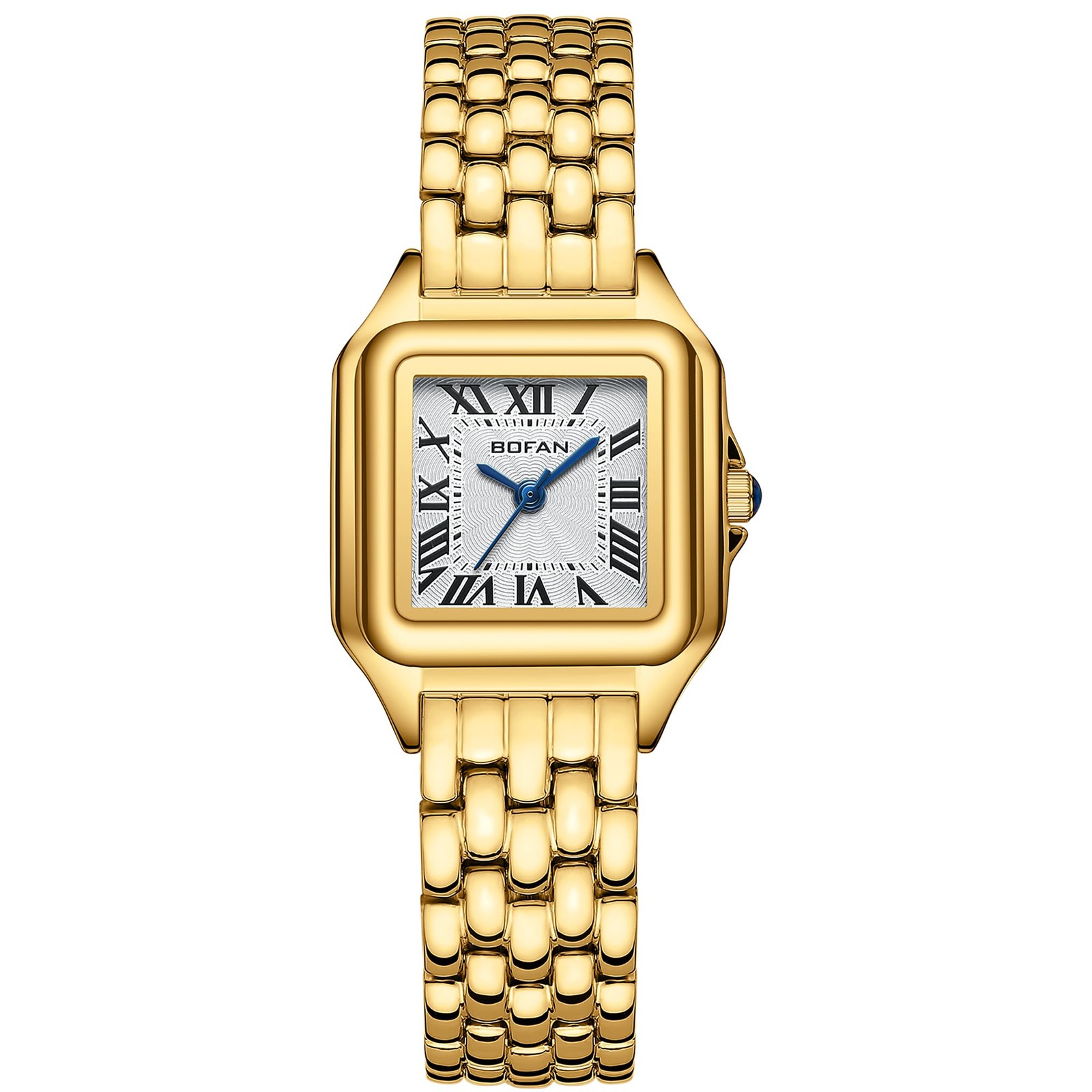 BOFAN Small Gold Watches for Women Easy Reader Ladies Quartz Wrist Watch with
