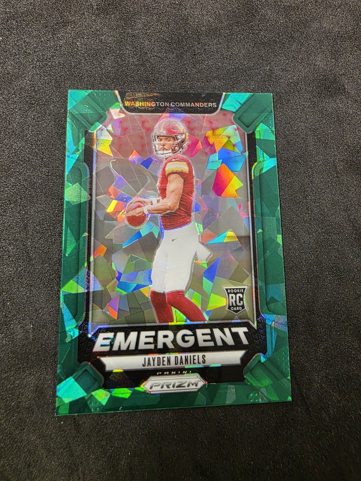 2024 Panini Prizm - Emergent Jayden Daniels #2 Green Ice Prizm (RC)