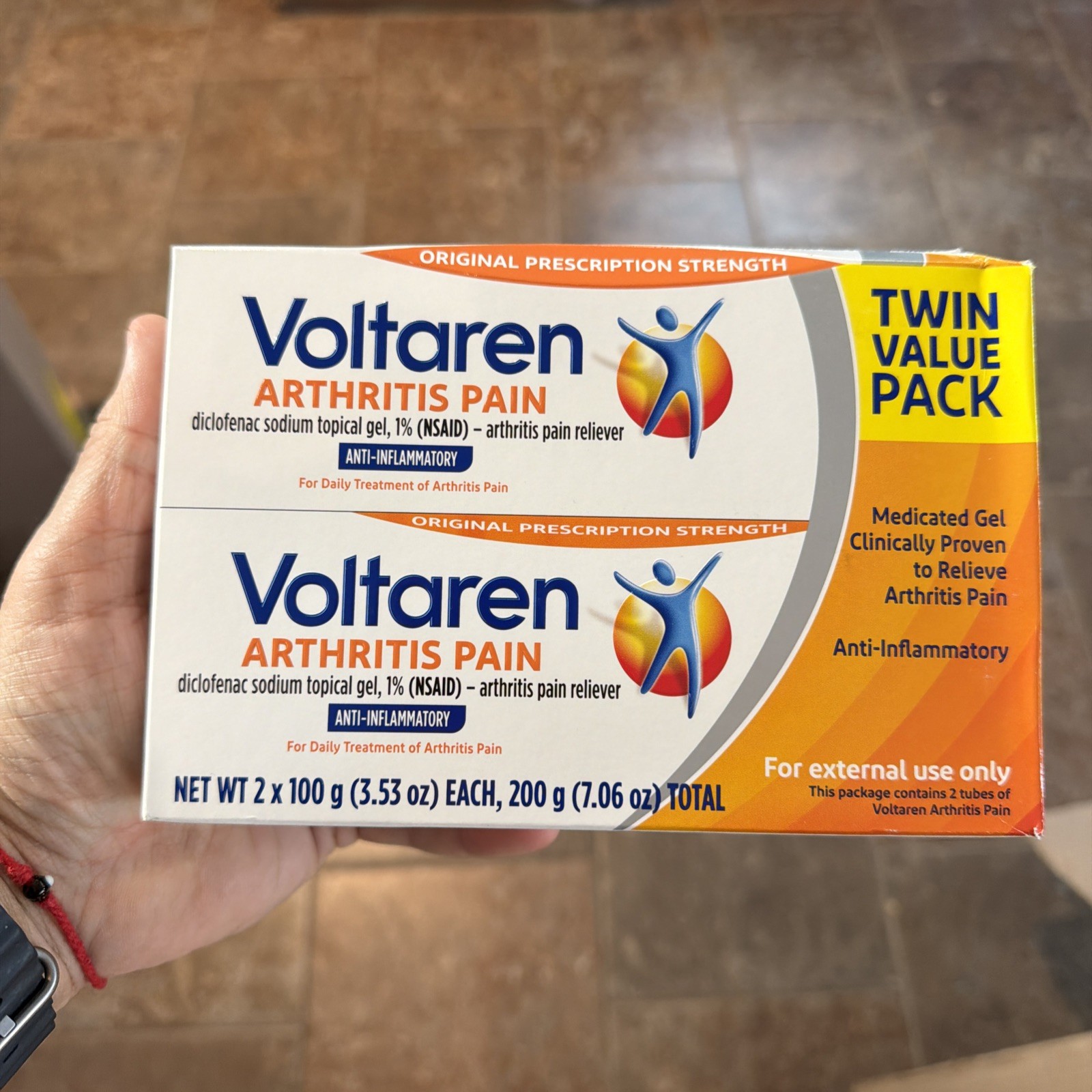Voltaren Arthritis Pain Reliever Anti-Inflammatory Medicated Gel 2 Tubes 100gNEW
