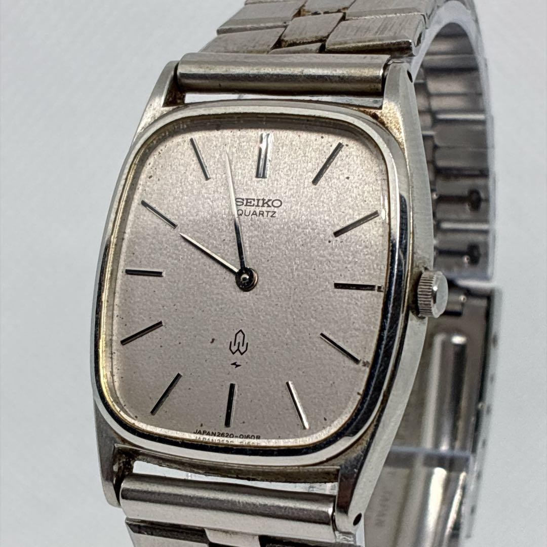 SEIKO 2620-5050 Men\'s Quartz Square Watch Silver 27mm Vintage 1978 SEIKO 2620-5050 Men\'s Quartz Square Watch Silver 27mm Vintage 1978