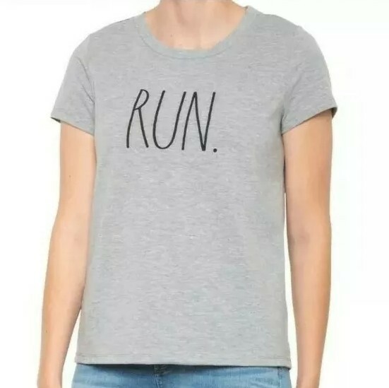 Rae Dunn RUN Women’s Gray T-Shirt, Size M, NWT Rae Dunn RUN Women’s Gray T-Shirt, Size M, NWT