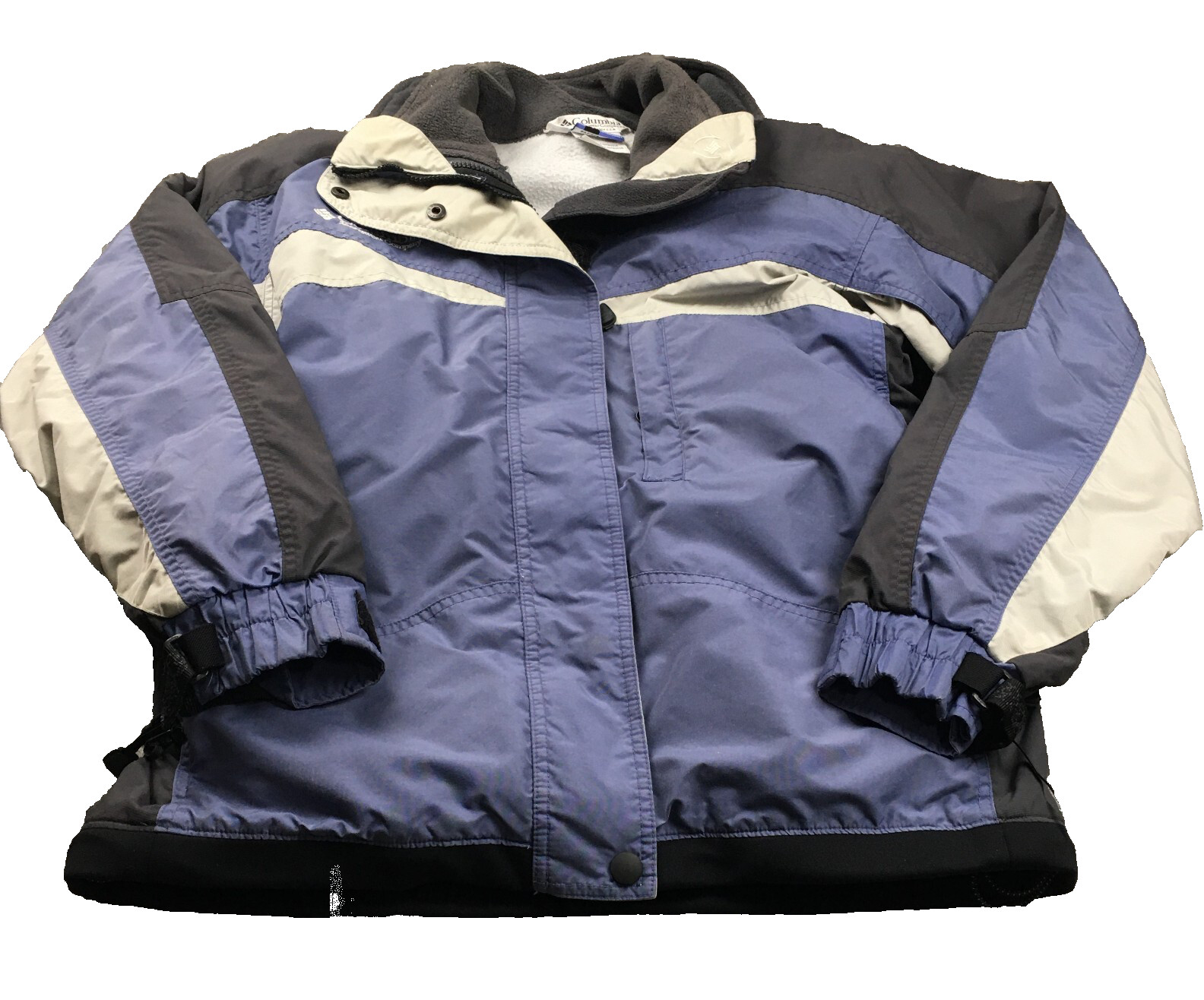 Columbia Womens Core Interchange Jacket Sz M Multicolor Snaps Zip Out Lining