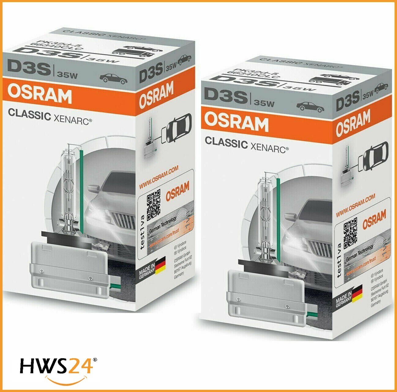 Osram D3S Classic Xenarc CLC Xenon Bulb Headlight Bulbs for Skoda New