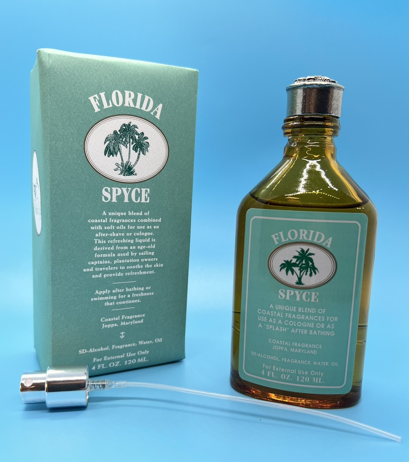 Coastal Fragrance Florida Spyce Cologne with Atomizer 4 Fl. Oz./120 ml.