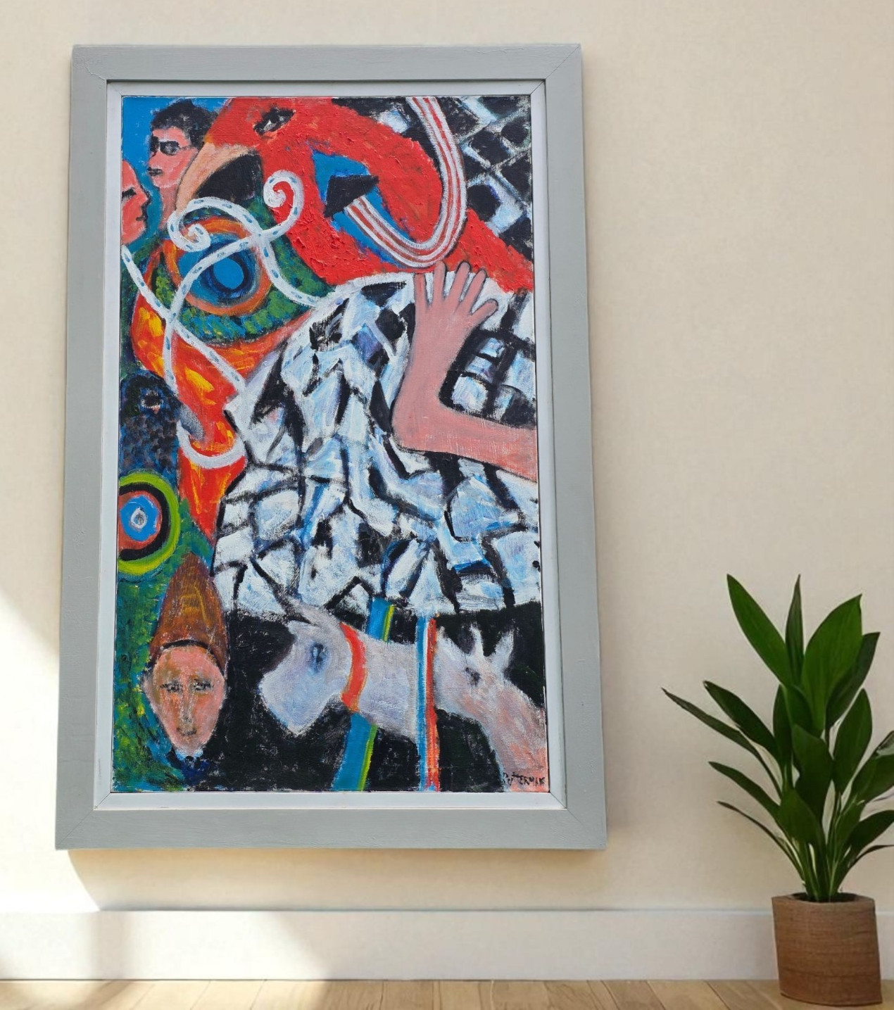 FLORENCE PUTTERMAN ACRYLIC ABSTRACT PAINTING FLORIDA ARTIST
