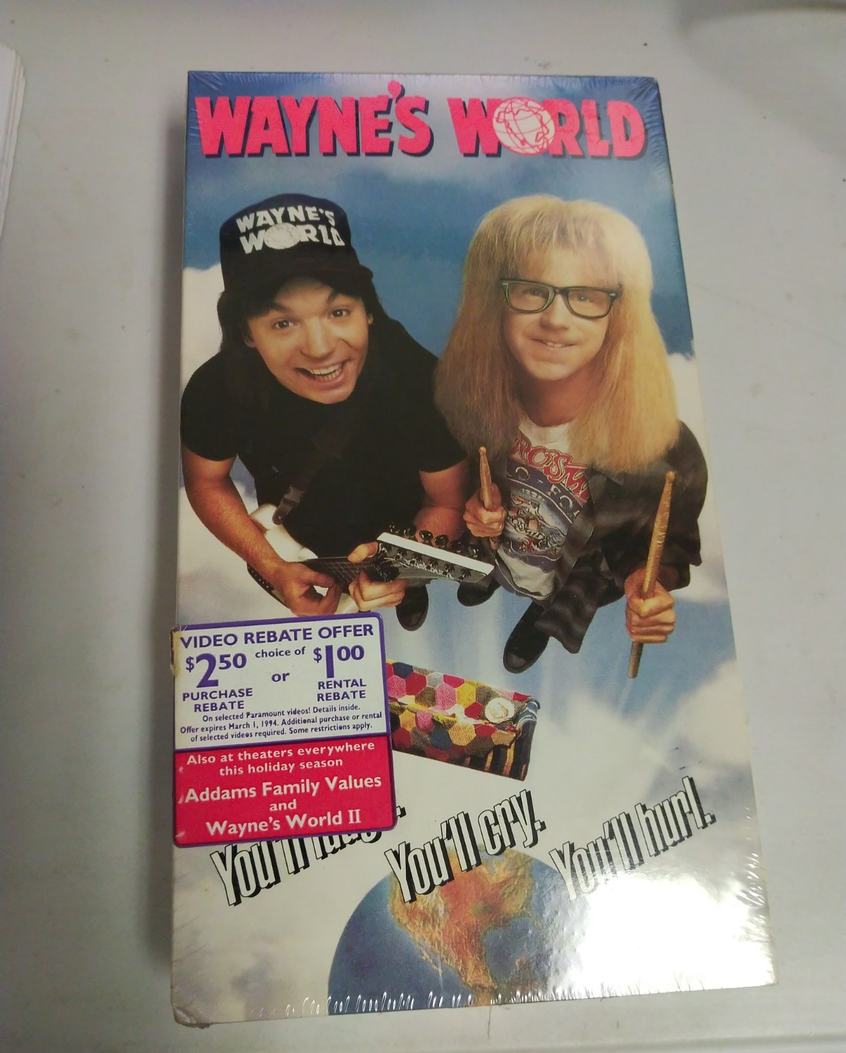 Vintage Wayne's World VHS Tape McDonald's Exclusive New Unopened (B3)