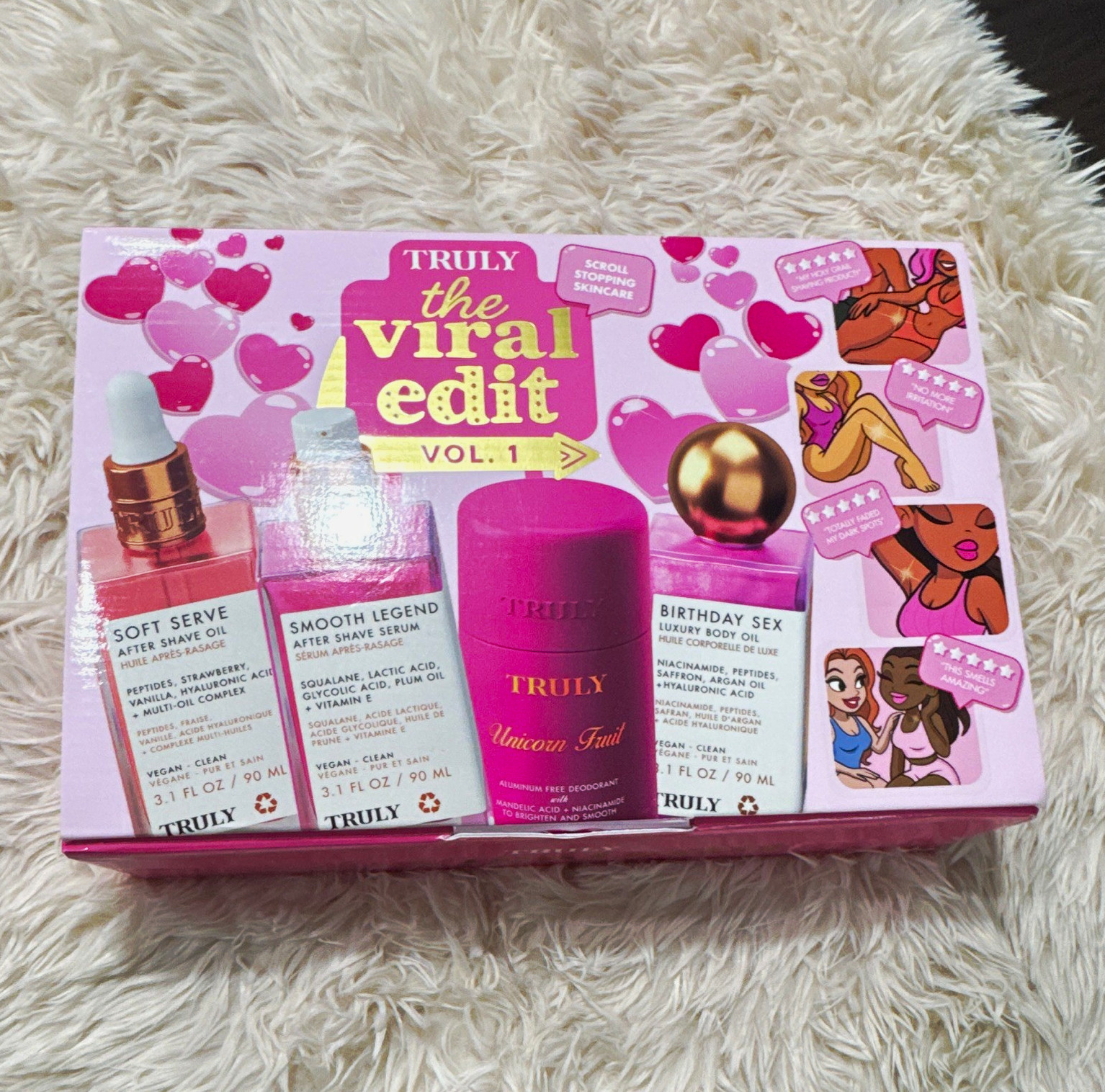 Truly The Viral Edit Vol. 1 Set After Shave Oil/Serum, Deodorant, Body Oil