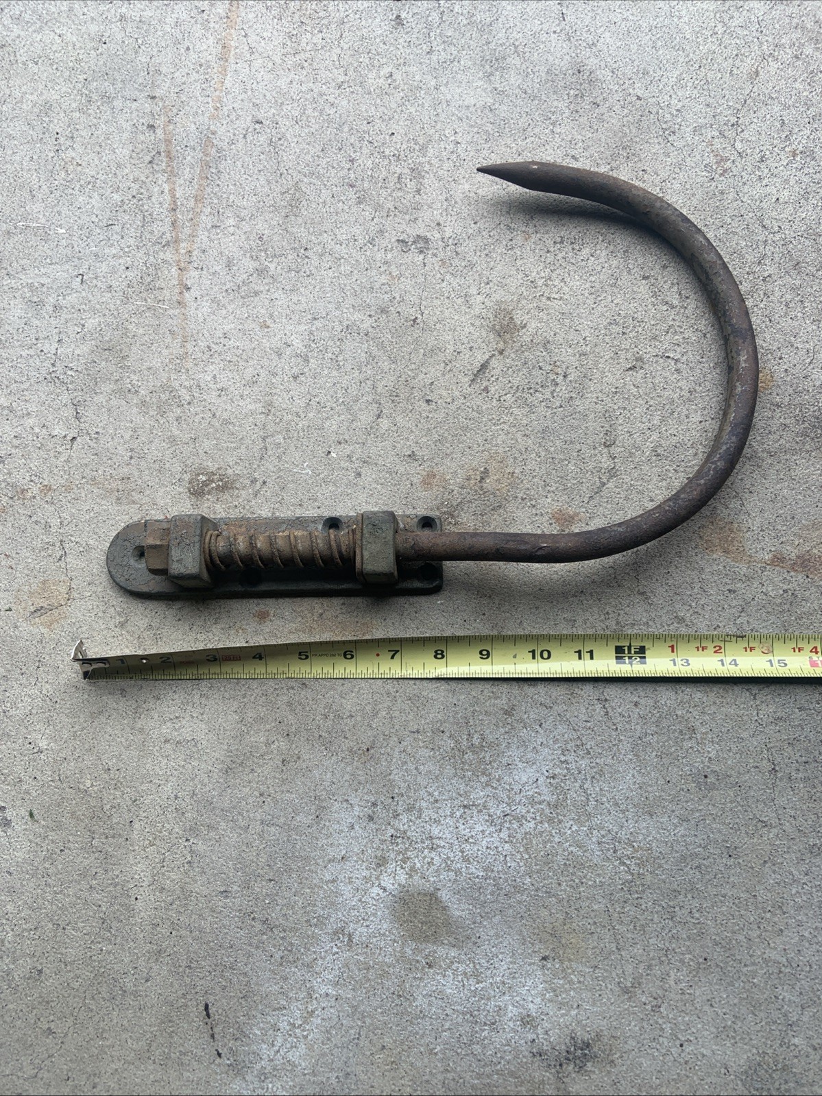 FIRE ROOF LADDER HOOK, ORIGINAL VINTAGE FIRE ENGINE LADDER WAGON