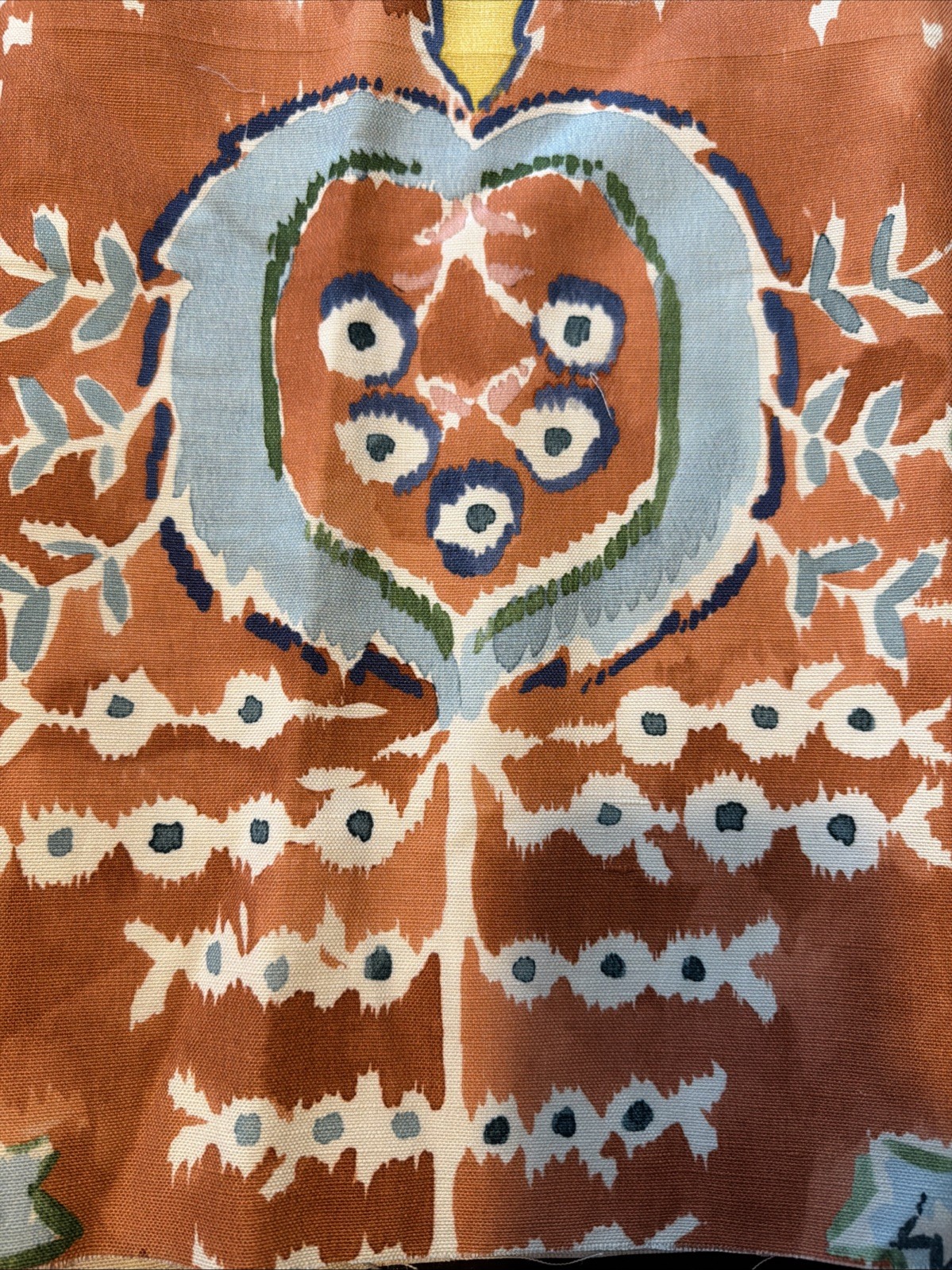 Thibaut Mendoza Suzani Fabric Remnant Coral F916243 - 15”x 54