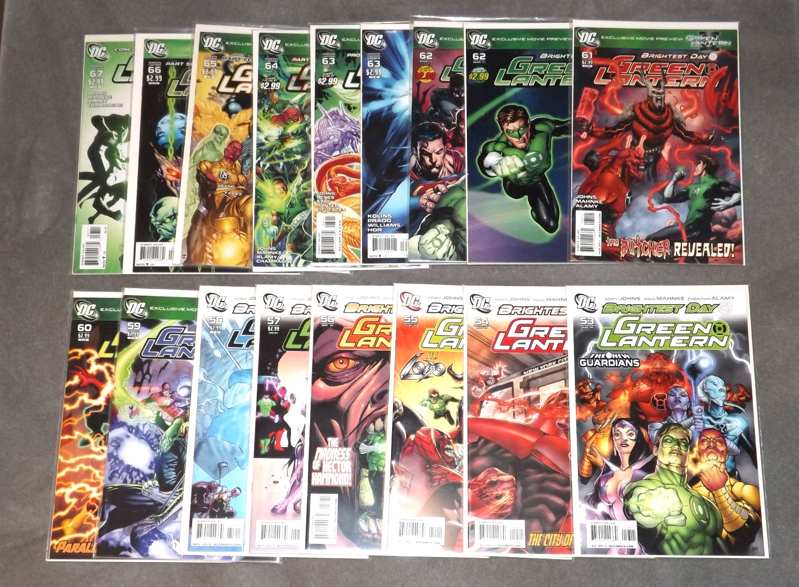 GREEN LANTERN #53-67 Complete + Variants 17 Issues 2010 Brightest Day NM DC HBO