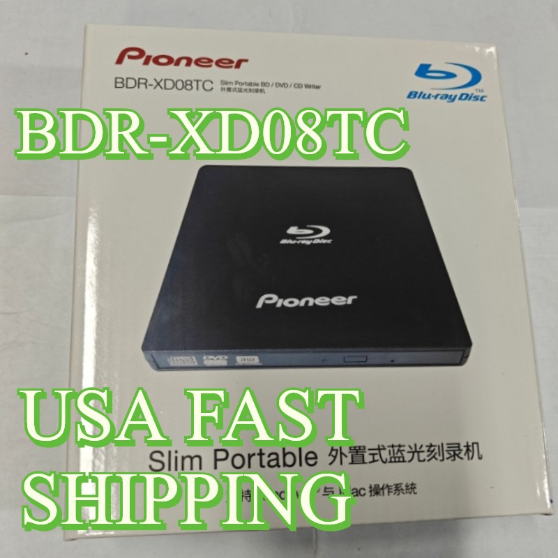 BDR-XD08TC Pioneer External Blu-ray Drive, Tray-Loading, USB3.0 BD DVD CD Burner