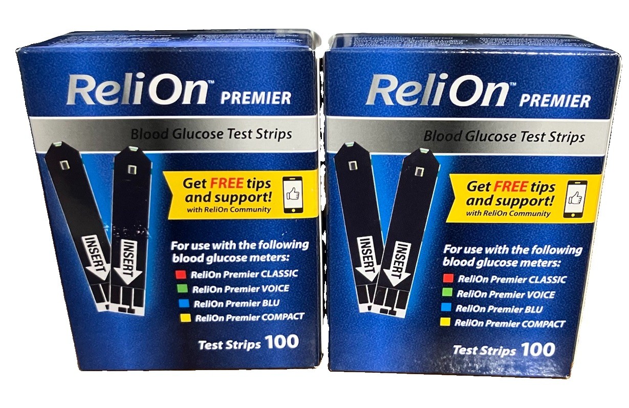 200 ReliOn Premier Test Strips~GR8 Dated~2/2028~$33.97~Trusted Seller~FR SHIP 200 ReliOn Premier Test Strips~GR8 Dated~2/2028~$33.97~Trusted Seller~FR SHIP