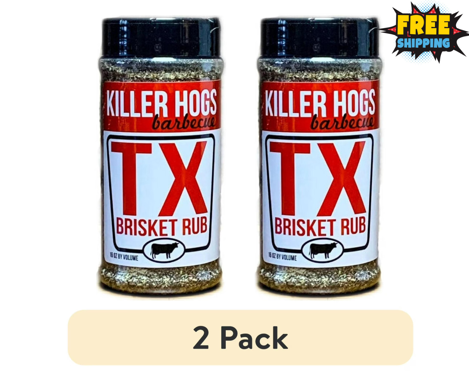 2 pack - Killer Hogs TX Brisket Rub 11 oz  