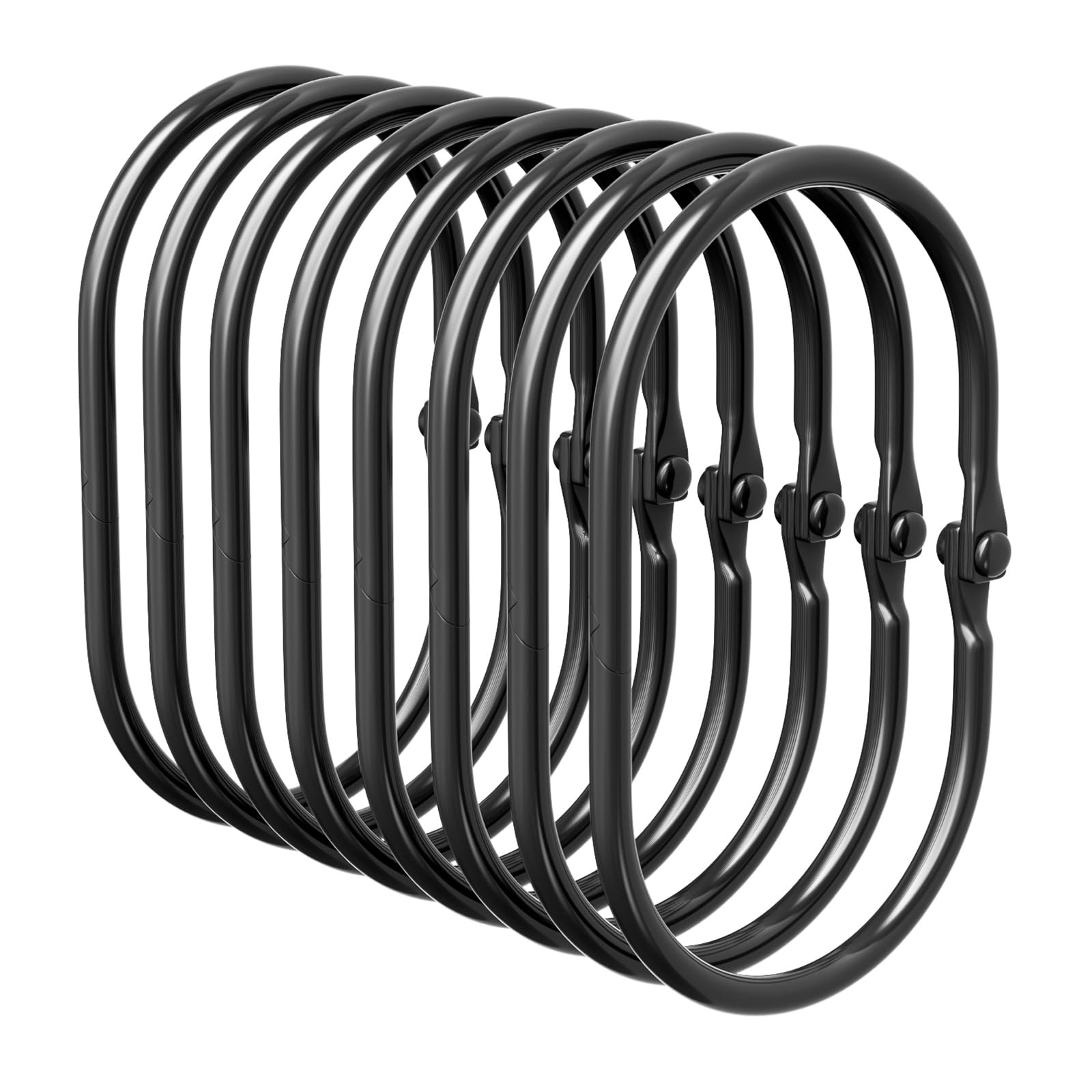 Premium Metal Shower Curtain Rings Rustproof Anti Drop Smooth Sliding Hooks