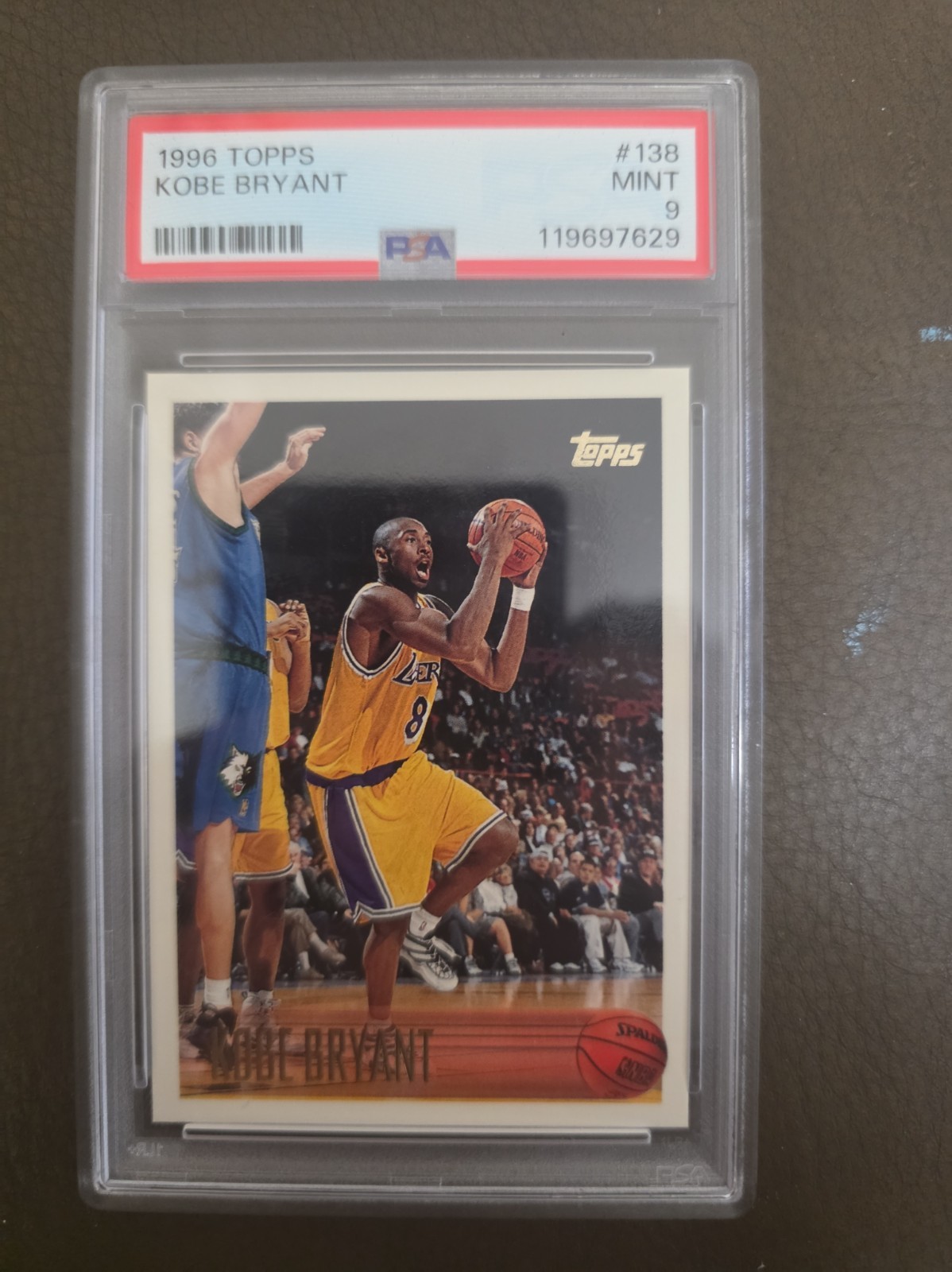 1996-97 Topps Kobe Bryant Rookie RC #138 Lakers PSA 9 