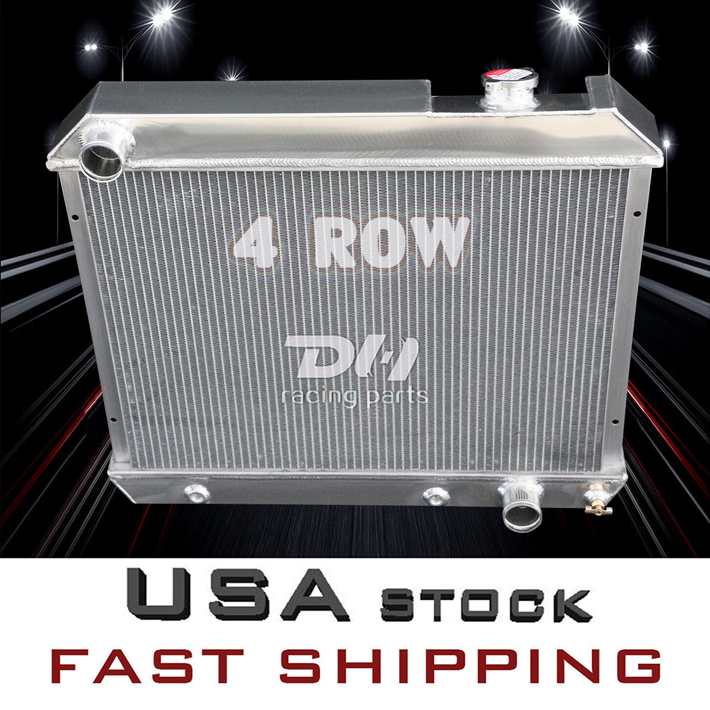 4 Rows Radiator For 1963-1966 1964 chevy C10 C20 C30 Pickup GMC Suburban CC284 