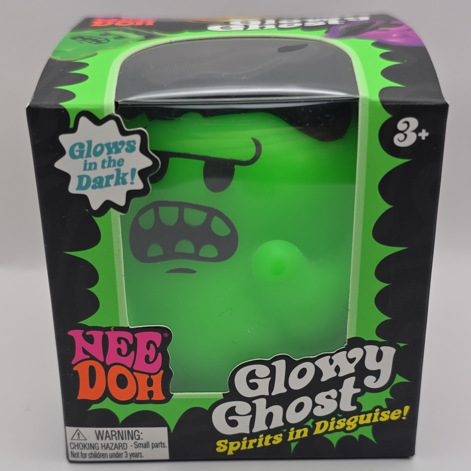 🔥RARE🔥 Authentic NEEDOH Green Frankenstein Glowy ghost Halloween Squish Toy