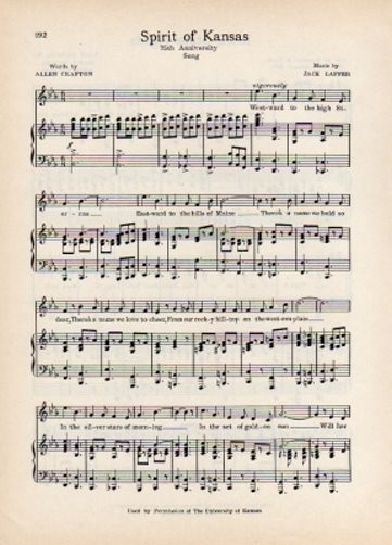UNIVERSITY OF KANSAS 75th Anniversary Song c1941 