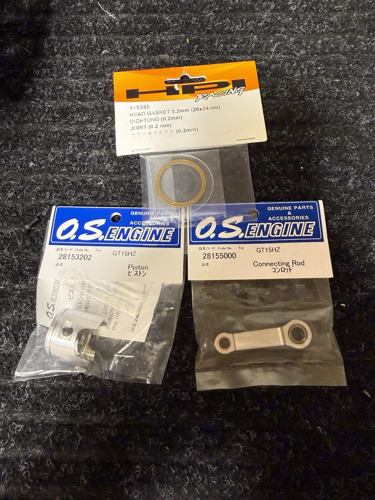 OS GT15HZ Piston And Connecting Rod With Head Gasket For Hpi Savage Octane