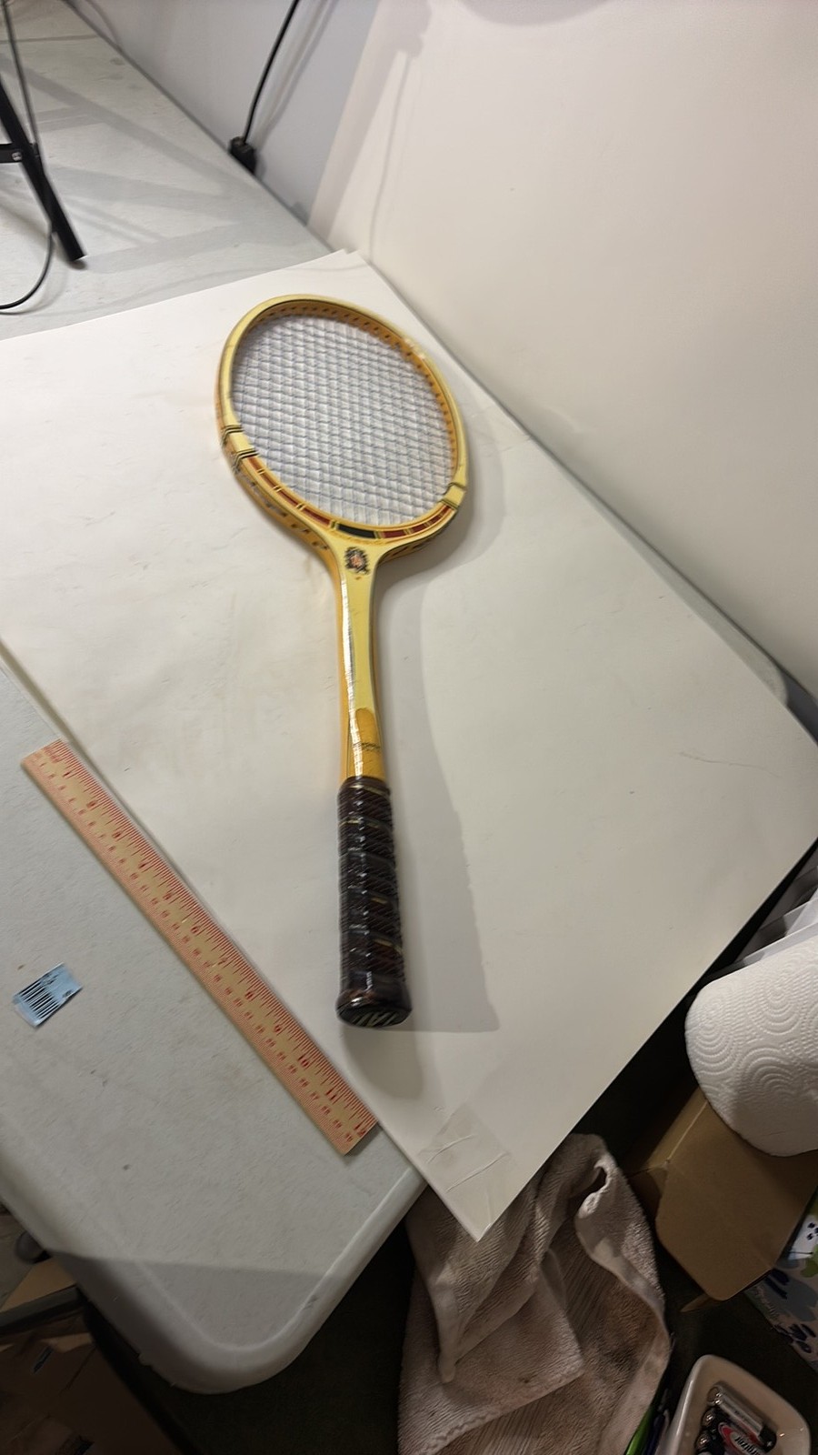 Vintage Davis Classic Wooden Tennis Racket TAD Laminate
