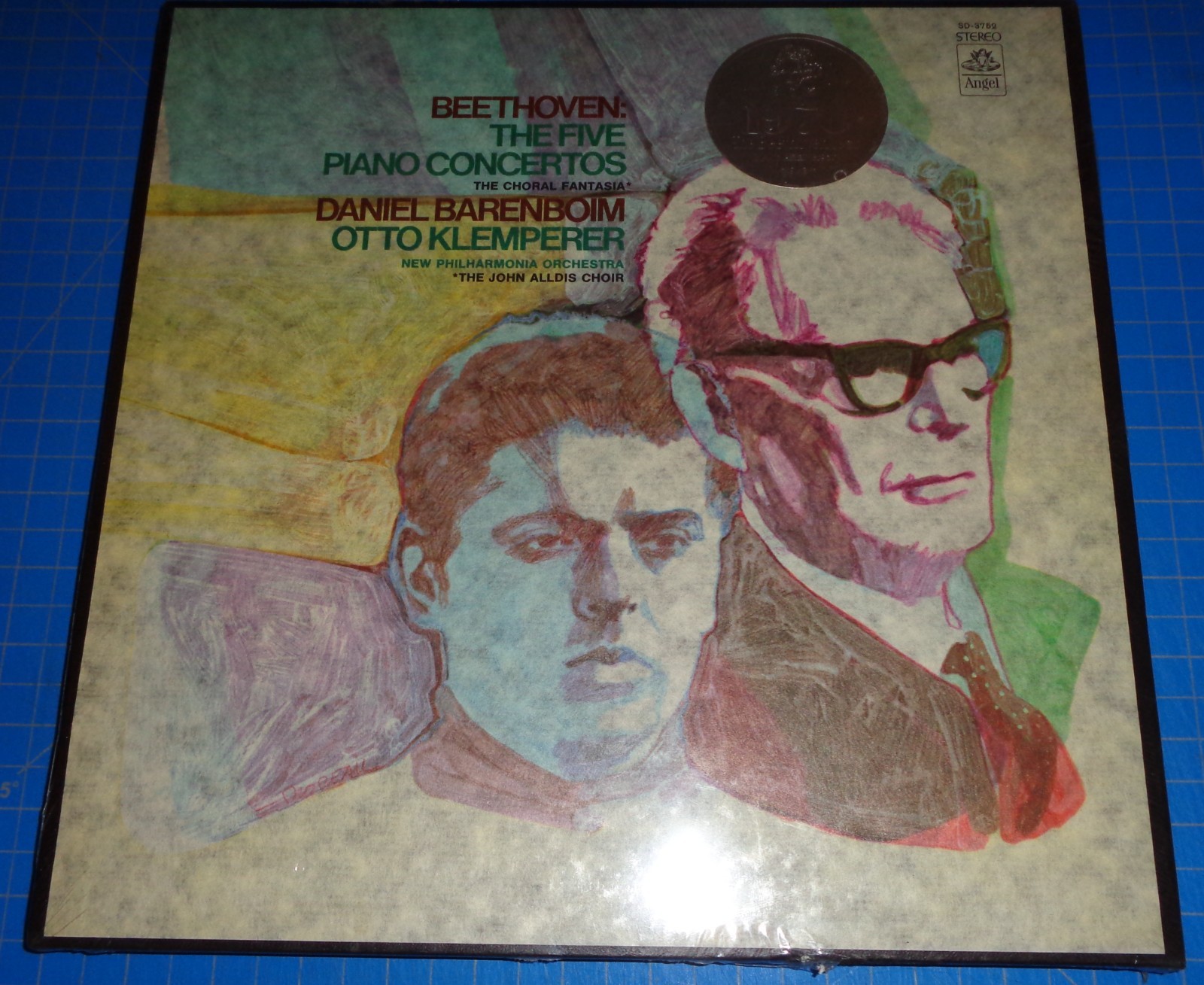 Daniel Barenboim/Klemperer BEETHOVEN 5 Piano Concertos - Angel SD-3752 SEALED