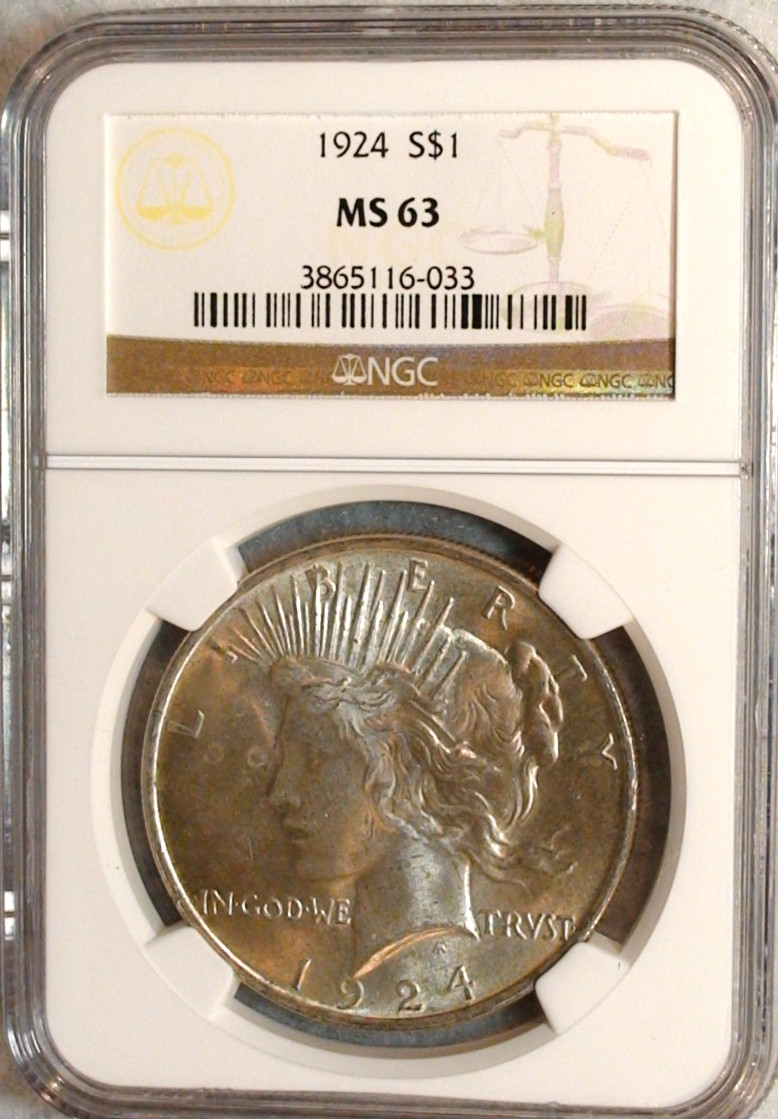 1924 P Peace Silver Dollar NGC MS63 UNCIRCULATED $1 Coin BUY IT NOW