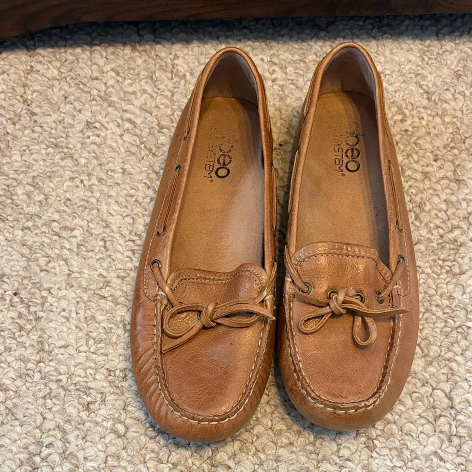 Abeo B.I.O. System Brown Leather Moccasins Size: 7.5Narrow M