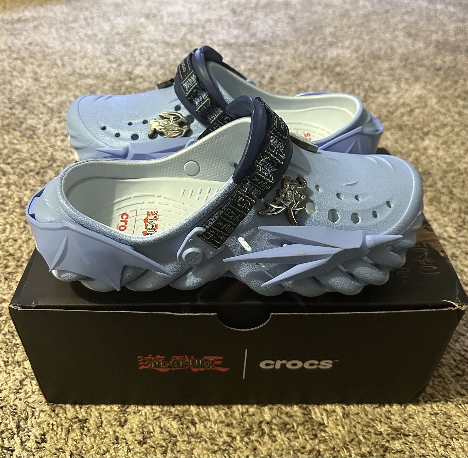 Yu-Gi-Oh X Crocs Blue Eyes White Dragon Clogs M9/W11 BRAND NEW Ready To Ship