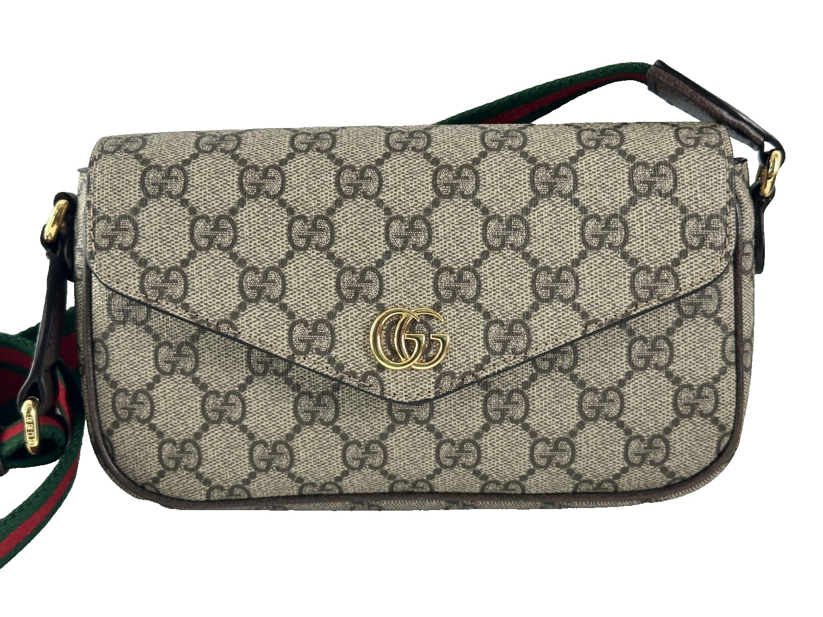 Authentic Gucci Ophidia Pochette GG Supreme Beige