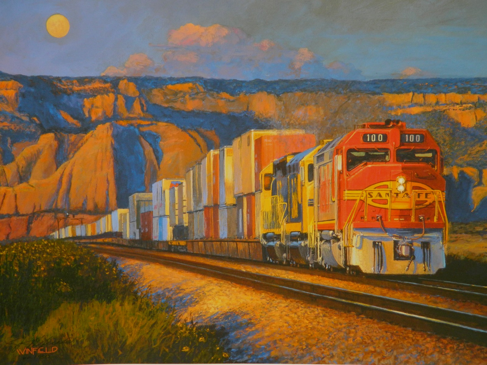 Railroad Art,Winfield,Santa Fe,18X24\