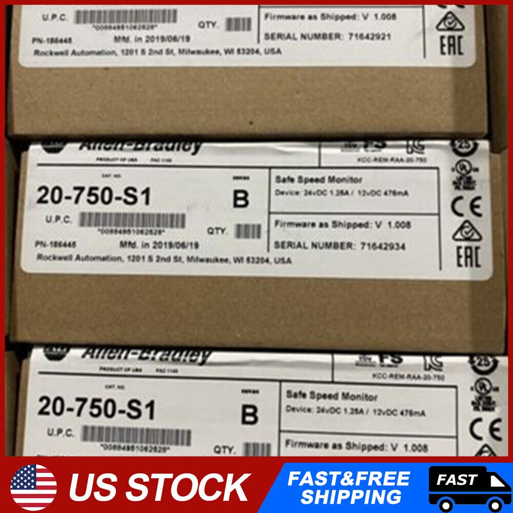 New Factory Sealed AB 20-750-S1 Safe Speed Monitor AB 20750S1 Surplus