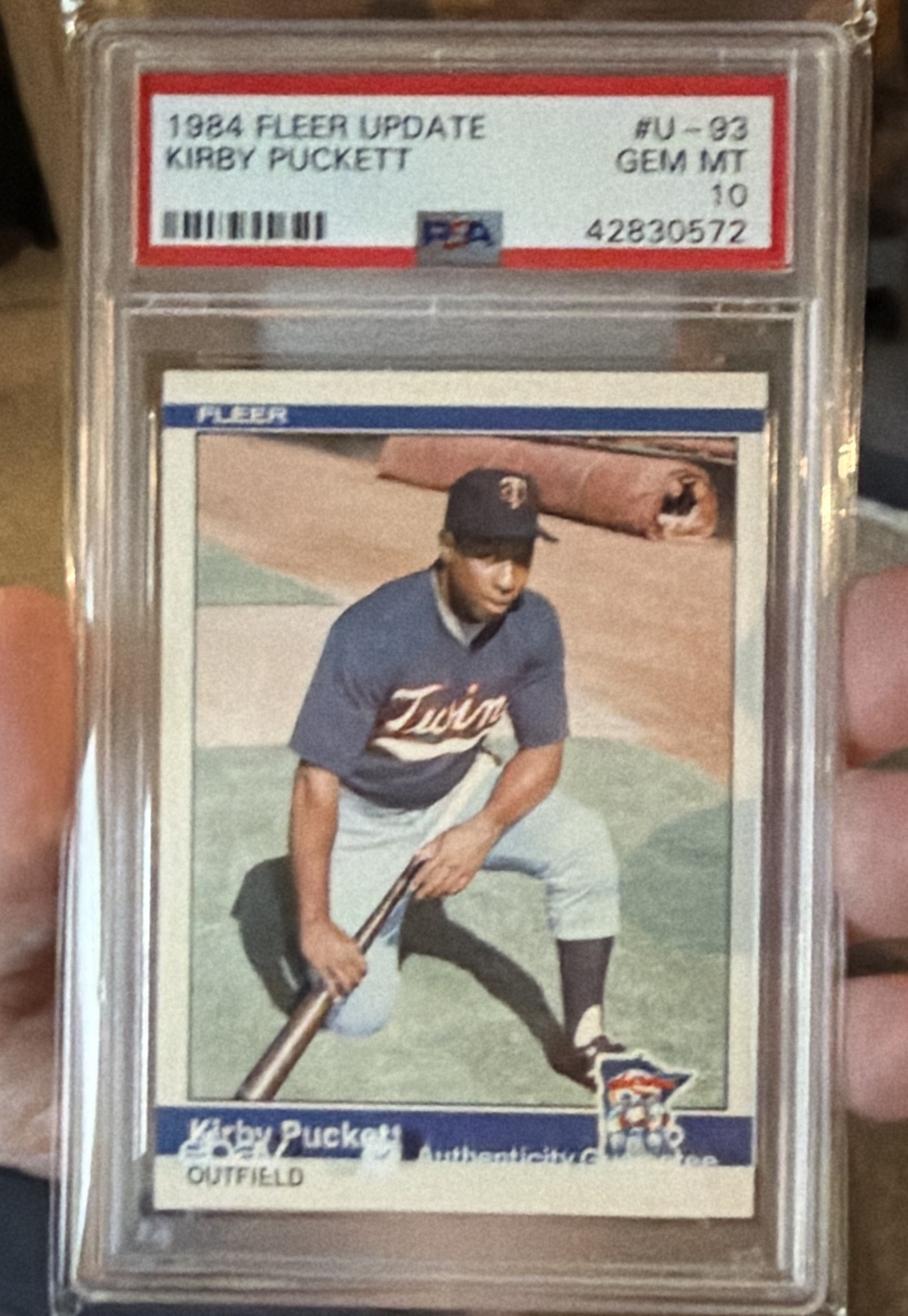 1984 Fleer Update Kirby Puckett #U-93 RC PSA 10