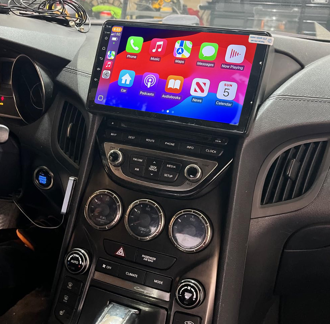 For 2013-2016 Hyundai Genesis Coupe Car Stereo Apple CarPlay Android 15 Radio FM