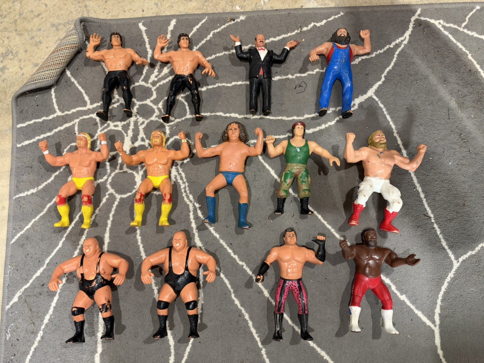 Vintage 1980s LJN WWF Wrestling Superstars 8 Figure Lot
