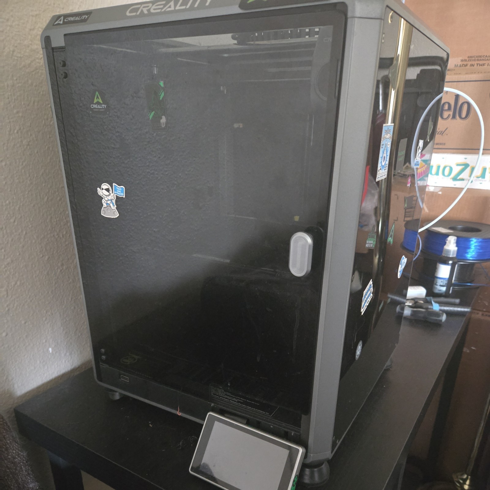 used Creality K1C 3D Printer 600mm/s Max Printing Speed Auto Leveling used Creality K1C 3D Printer 600mm/s Max Printing Speed Auto Leveling