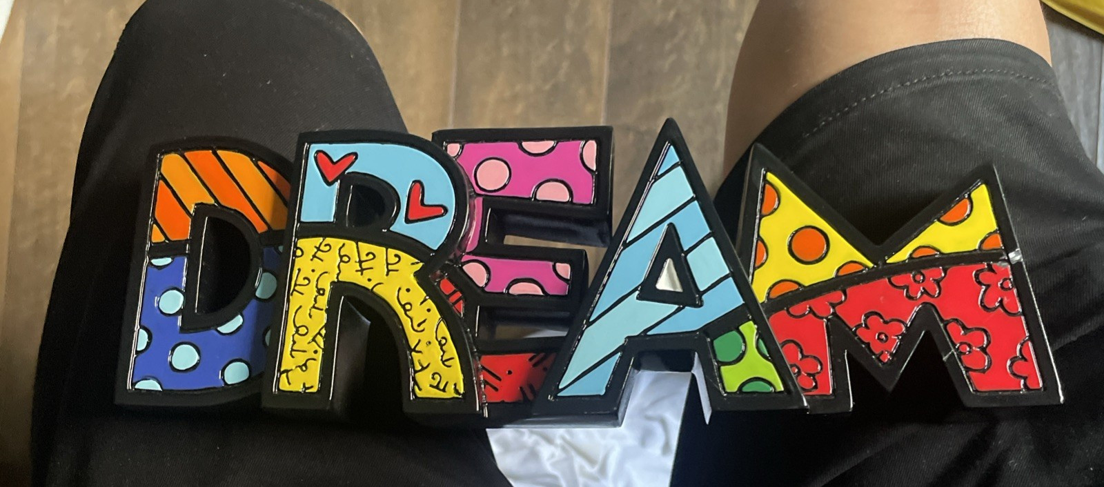 Romero Britto Large Word Art Lot Wall/Table Dream Romero Britto Large Word Art Lot Wall/Table Dream