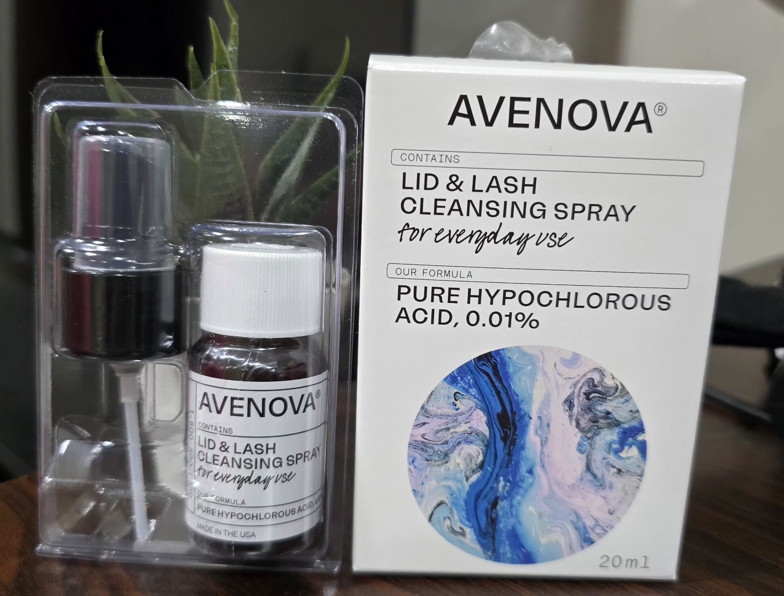 Avenova Lid & Lash Cleansing Spray 20ml pure hypochlorous fast shipping..