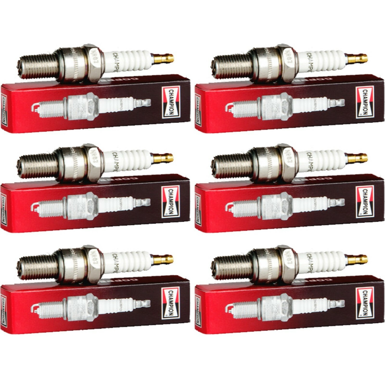 6 New Champion Industrial Spark Plugs Set for 1922-1925 CASE MODEL X