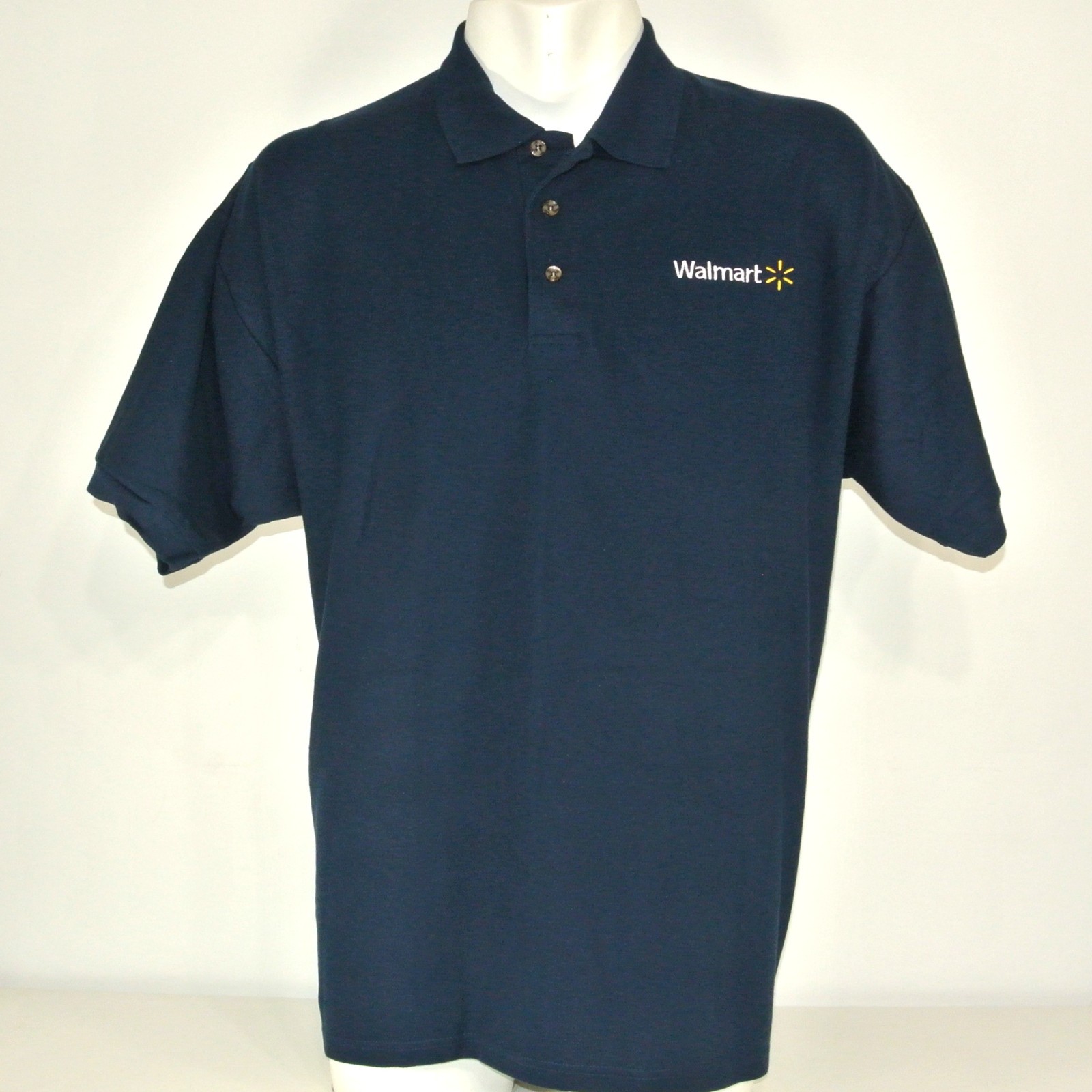 WALMART Associate Employee Uniform Polo Shirt Navy Blue Size XL NEW