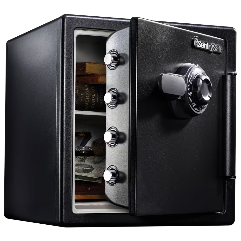 SentrySafe SFW123CS Fire-Resistant and Waterproof Safe, Dial Combination Lock, 1