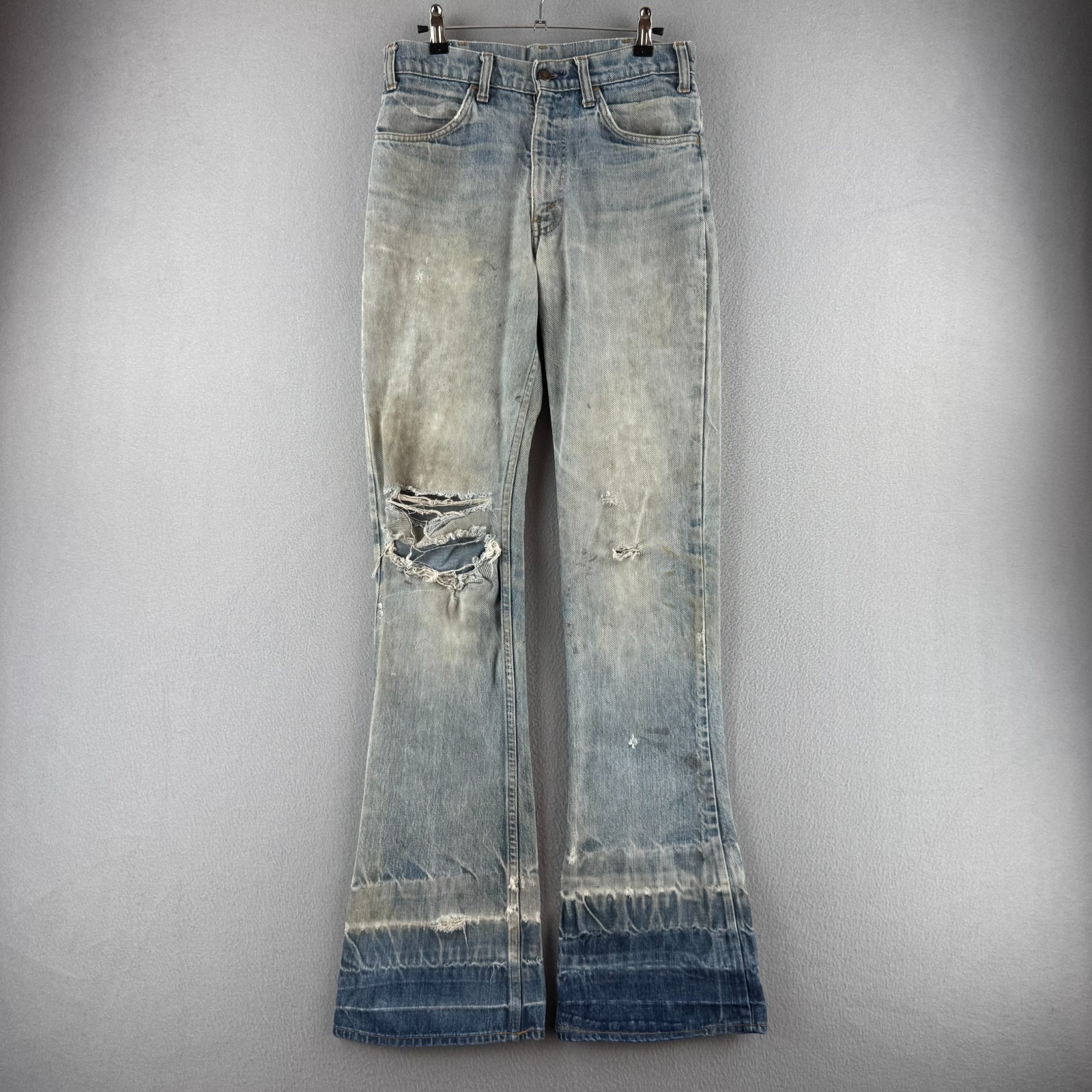 Vintage Levis Jeans Mens 29x35 Blue Denim 646 Flare 70s Faded Distressed USA Vintage Levis Jeans Mens 29x35 Blue Denim 646 Flare 70s Faded Distressed USA