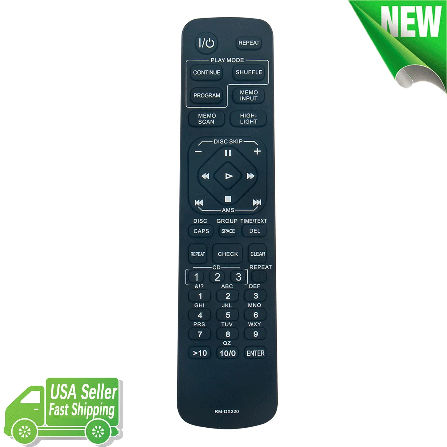 New RM-DX220 Replaced Remote for Sony Disc Player CD Changer CDP-CX205 CDP-CX235 New RM-DX220 Replaced Remote for Sony Disc Player CD Changer CDP-CX205 CDP-CX235