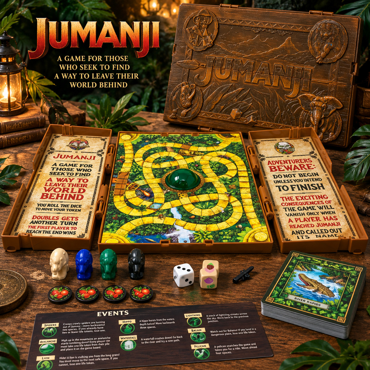 Jumanji Deluxe Electronic Board Game Spin Master 2021 Works INCOMPLETE Parts
