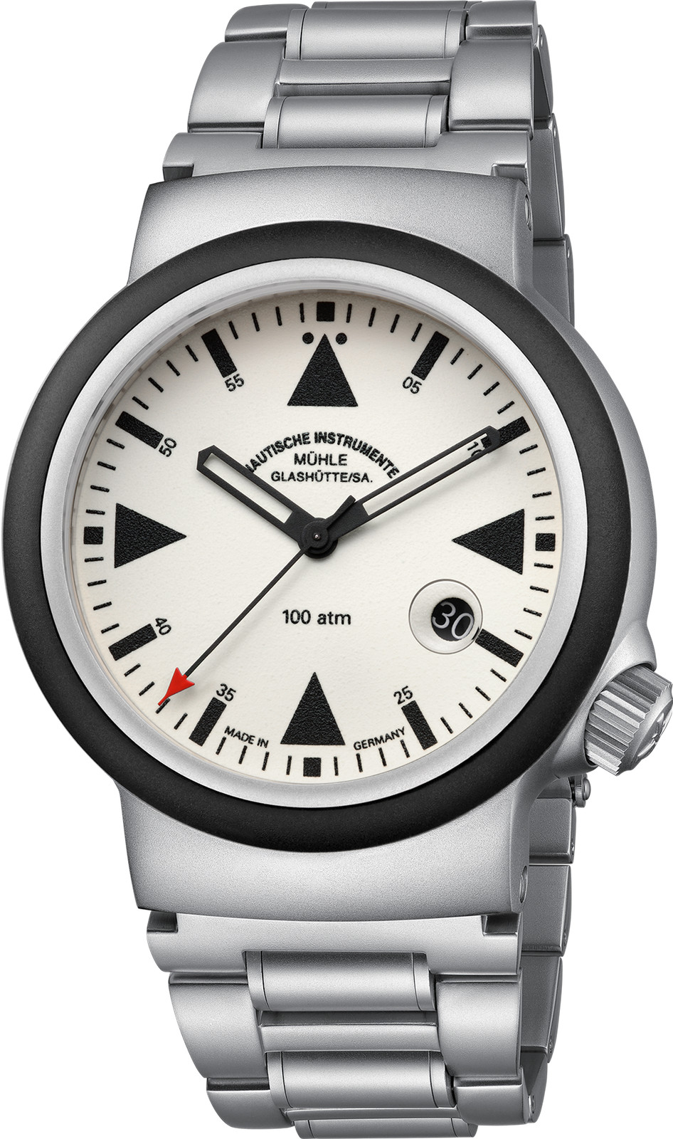 Muhle Glashutte M1-41-08-MB-II S.A.R. Rescue Timer Lumen Stainless Bracelet