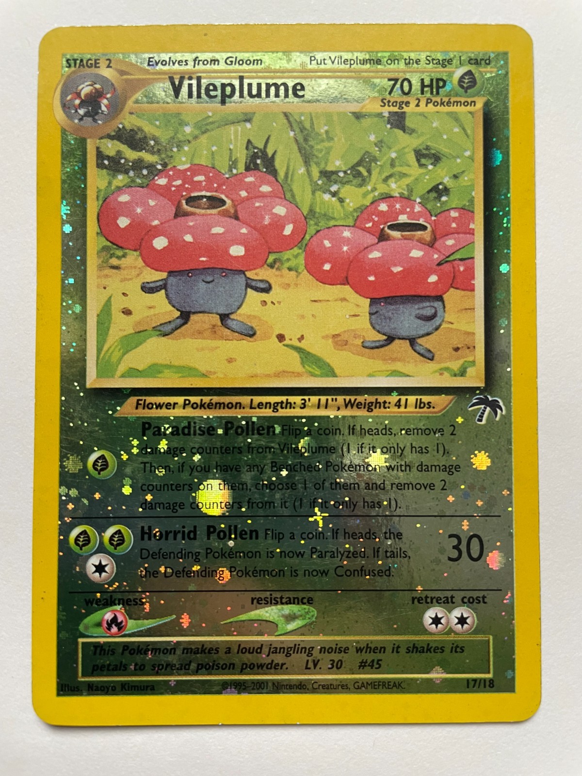 LP Pokémon SOUTHERN ISLANDS VILEPLUME (Rev) HOLO 17/18 WotC 2001 Naoyo Kimura LP