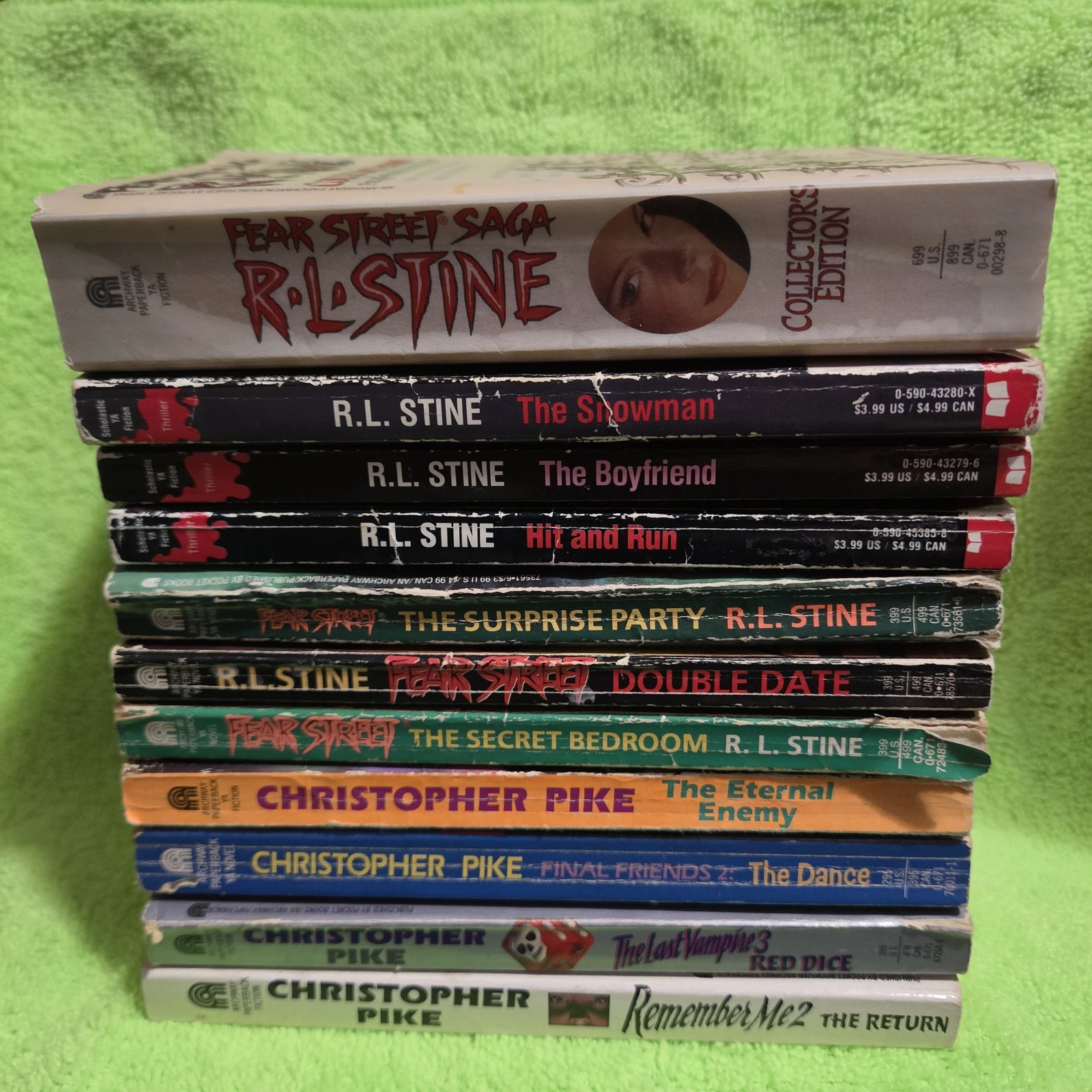 Christopher Pike R.L. Stine Paperback Book Lot Of 11 Vintage YA Horror Thriller 